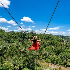 Maya Dewa Canyon Zipline is a 50-m long zipline, located in the middle of the jungle in the Tabanan area. It is the longest waterfall zipline in Bali!