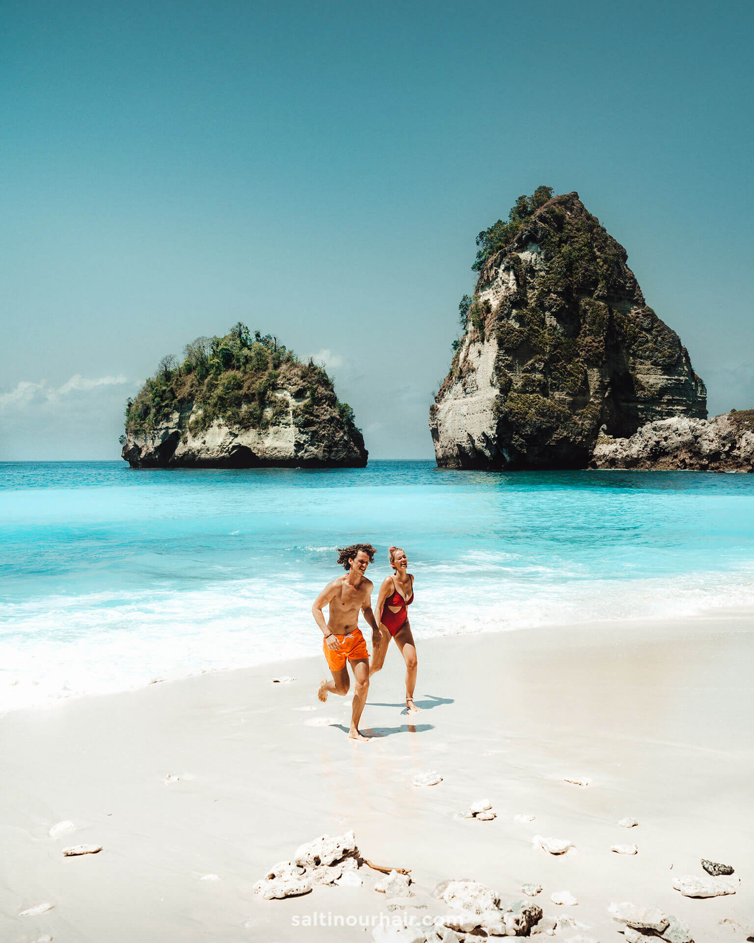 man and women honeymooning in bali