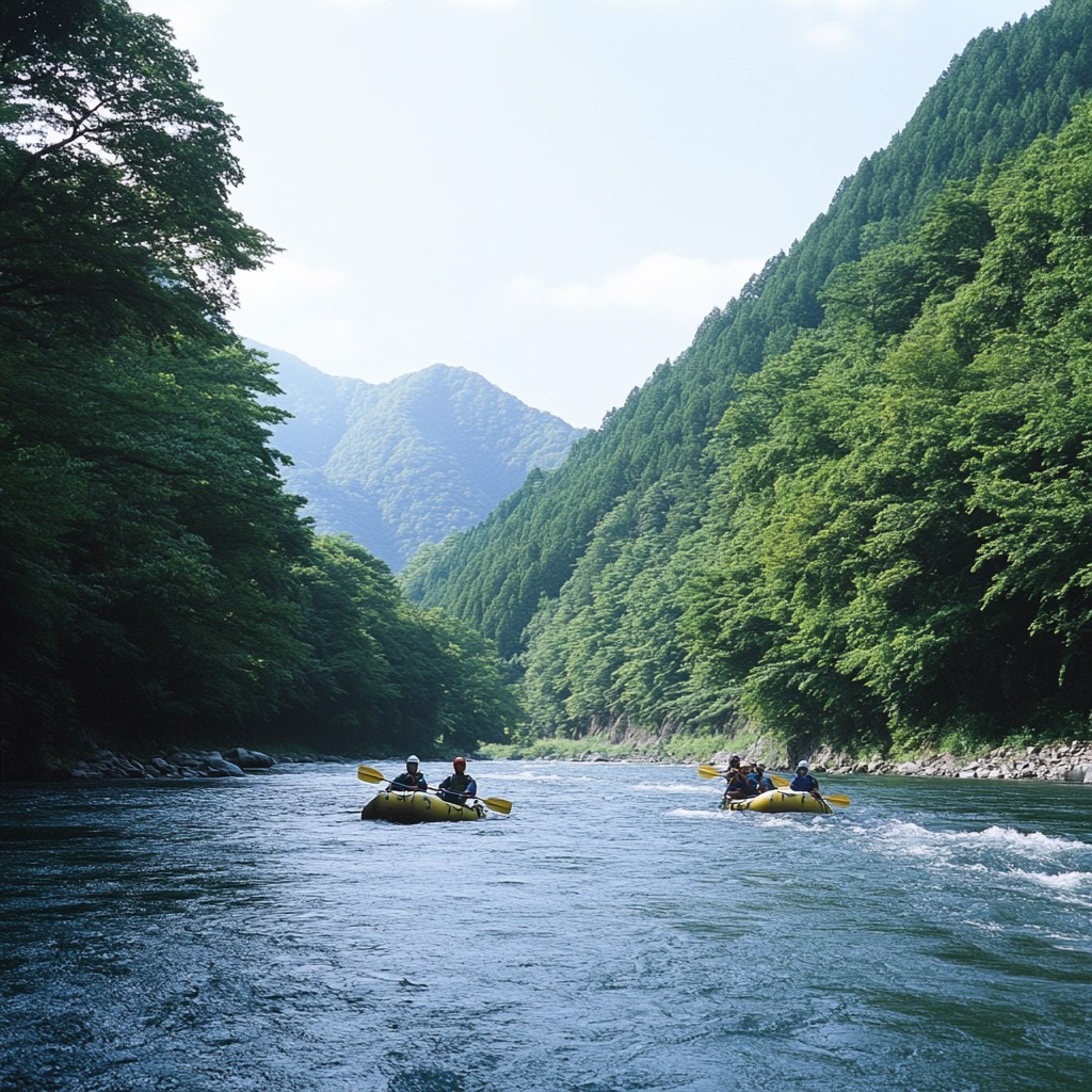 Minakami offers white-water rafting on the Tone River.