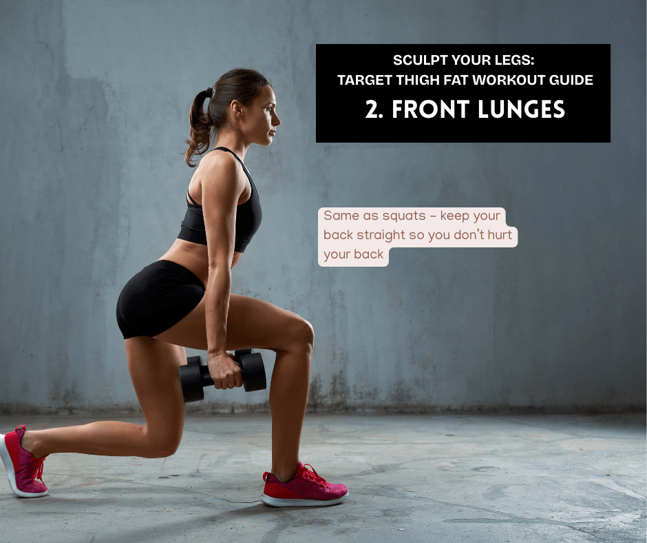 Thigh Exercises for Bad Knees: Build Strength Without Pain 4 a woman in a black top and shorts holding weights