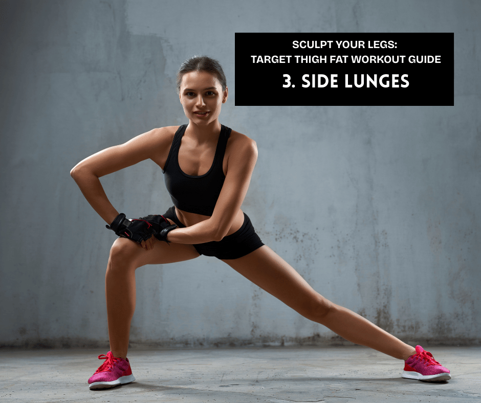 Thigh Exercises for Bad Knees: Build Strength Without Pain 5 side lunges are similar to front lunges but work the outside of the thigh