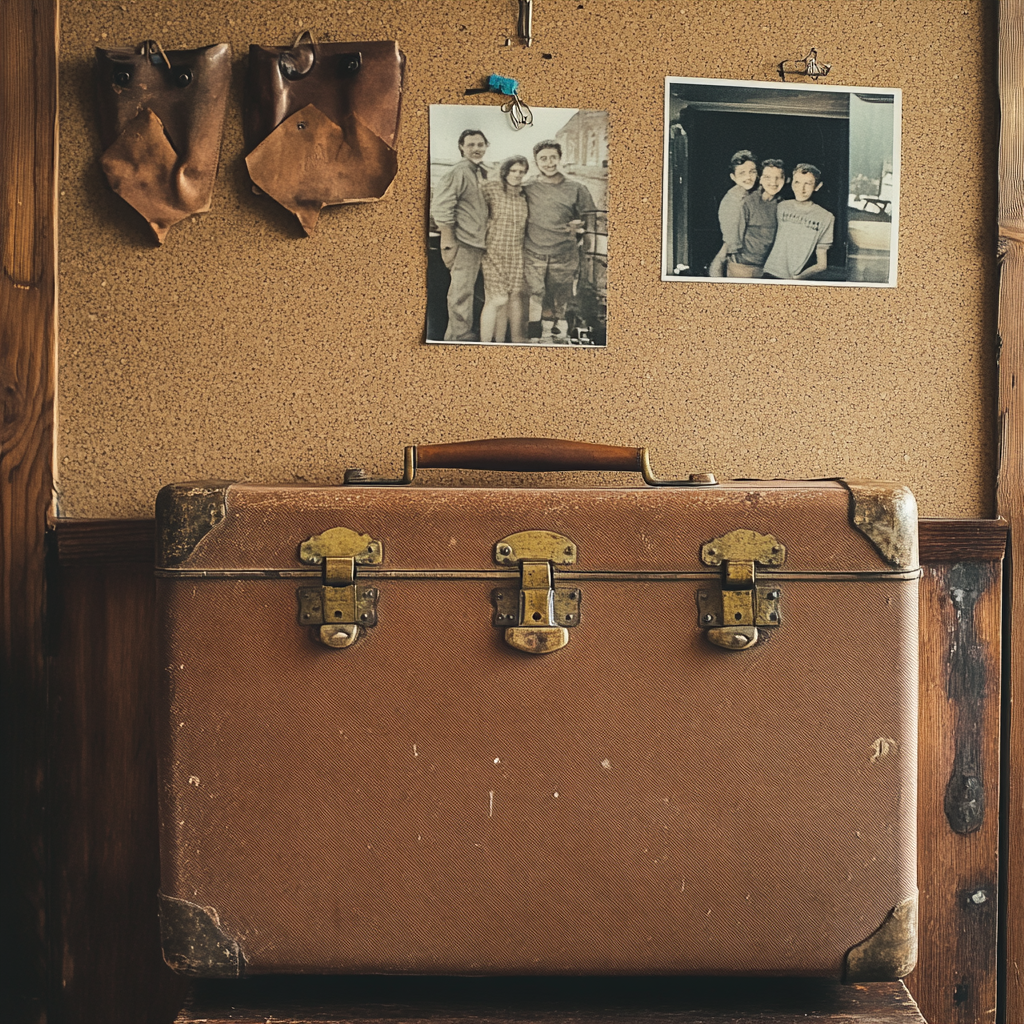 kale runk 91593 A suitcase half packed next to an old photo o 02ef8772 497f 494a a6fd 10d76df83529 0